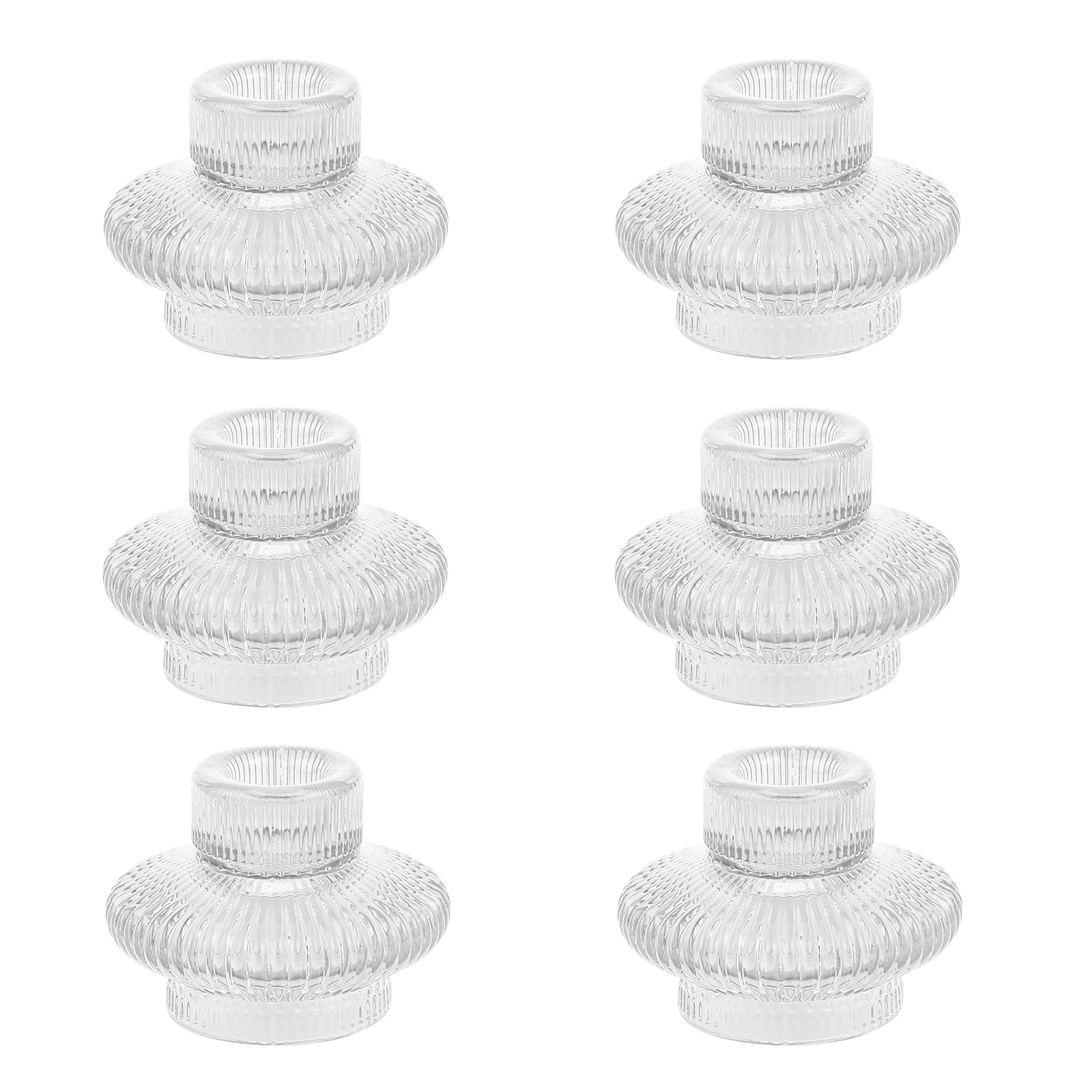 Supports en verre rayés pour fleurs : illuminez votre salon avec ce lot de table