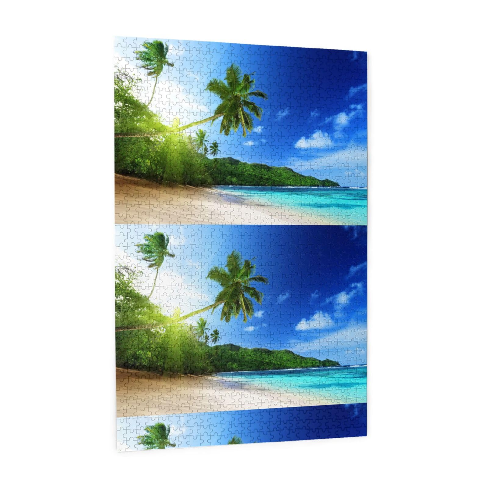 Paesaggio nordico con cielo hawaiano e oceano, puzzle da 1000 pezzi per adulti, puzzle impegnativi, puzzle a incastro