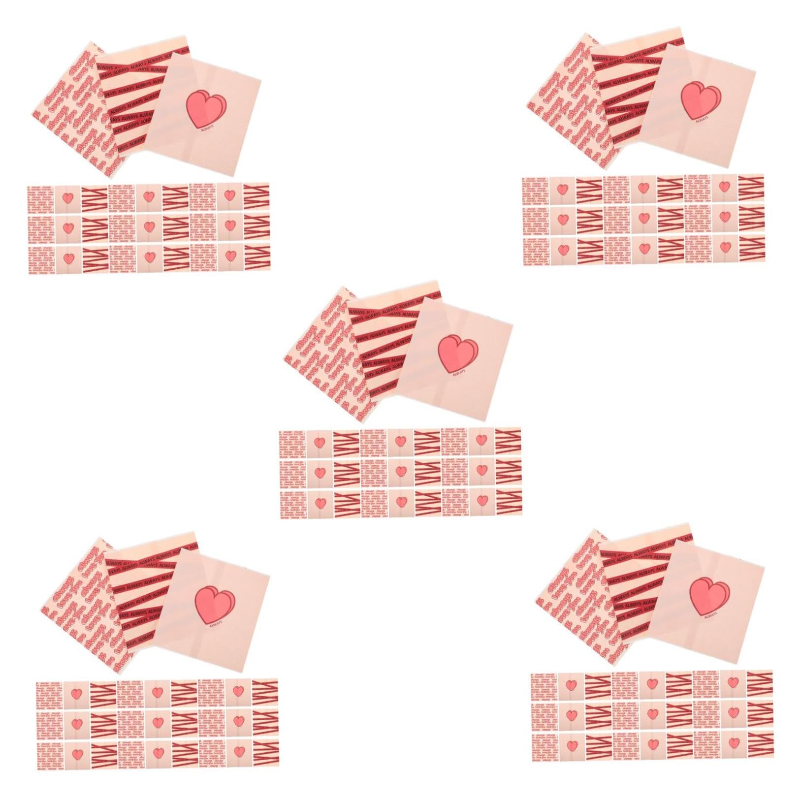 5 Set Sacchetti Per Biscotti Confezione Sacchetti Per Snack Pratici E Decorativi Per Regali E Design Cuore E Inglesi 30 Pezzi * 5