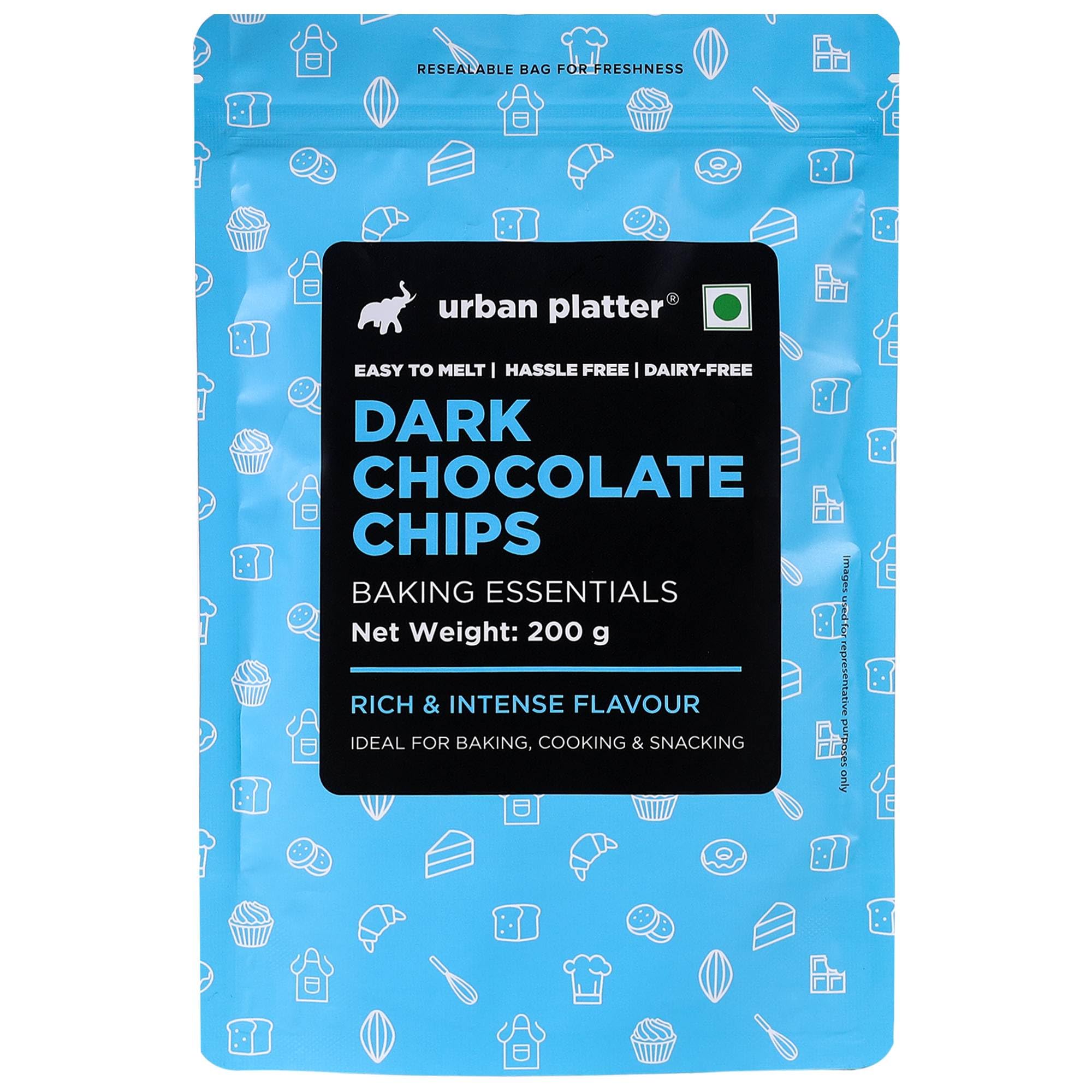 Urban Platter Dark Chocolate Chips, 200g (B015042EHC) Amazon Price History, Amazon Price Tracker