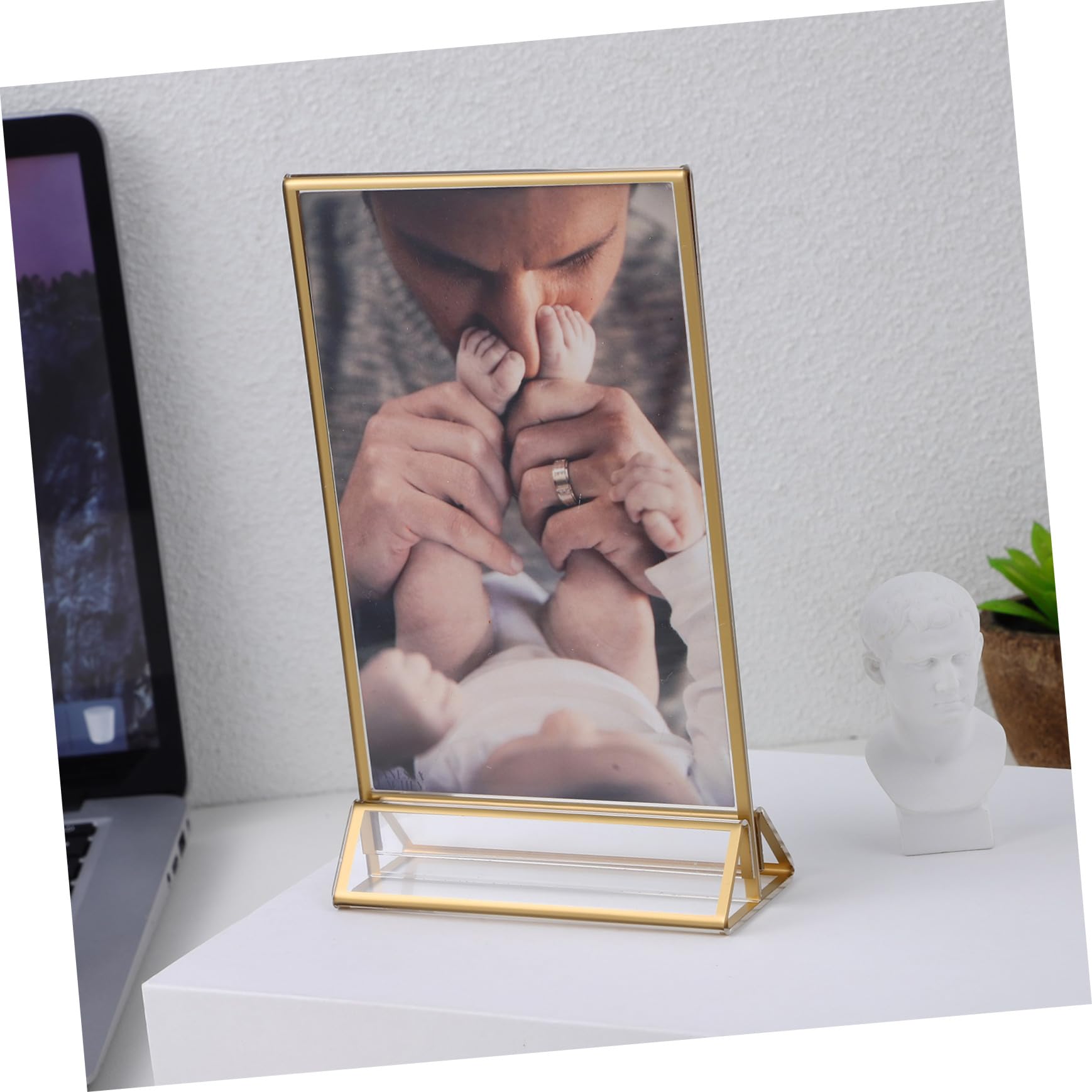 6 Stück Teiliges Acryl Display Doppelseitige Vertikale Broschürenhalter Transparente Tischaufsteller für Speisekarten Werbung Büro und Veranstaltungen
