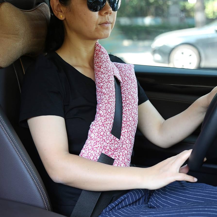 RoamReady Seat Belt Pillow For Mastectomy Post-Surgery, Heart Surgery Recovery Support Cushion