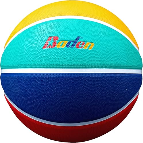 Miniatura 6 de Baden | Lienzo Legend Court | Diseño creativo de baloncesto de goma para exteriores | Tamaño para jóvenes y adultos 5,6,7 Azul /amarillo/