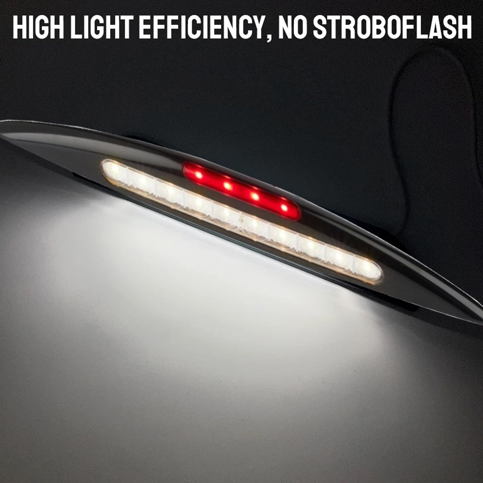 Lumière d'auvent de Porche de Camping-car, Lampe LED étanche de Caravane 12V 24V avec 12 Ampoules, Lumière Extérieure de Porche Universelle pour Remorques de Bateau (Noir)
