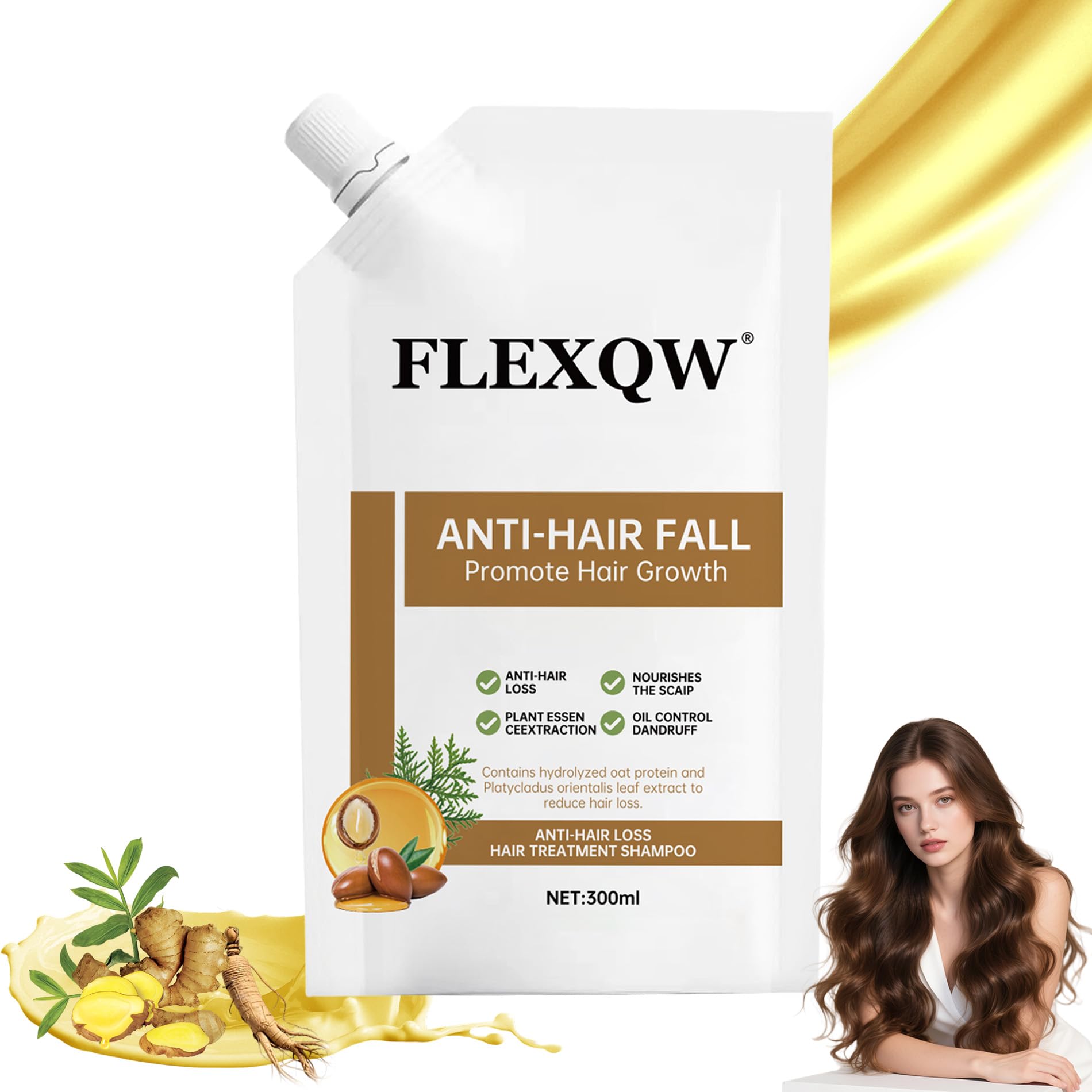 Anti-Hair Loss Shampoo with Ginger & Ginseng Extracts