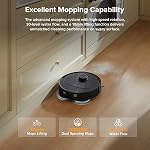 Roborock Qrevo Series Aspirateur robot et Mop, 8000Pa Suction, mise à jour de Qrevo S, brosses anti-angle, évitement d'obstacles intelligent, lavage automatique de la coque, quai tout-en-un, 200RPM Mouches de spinning, noir(QV 35A)