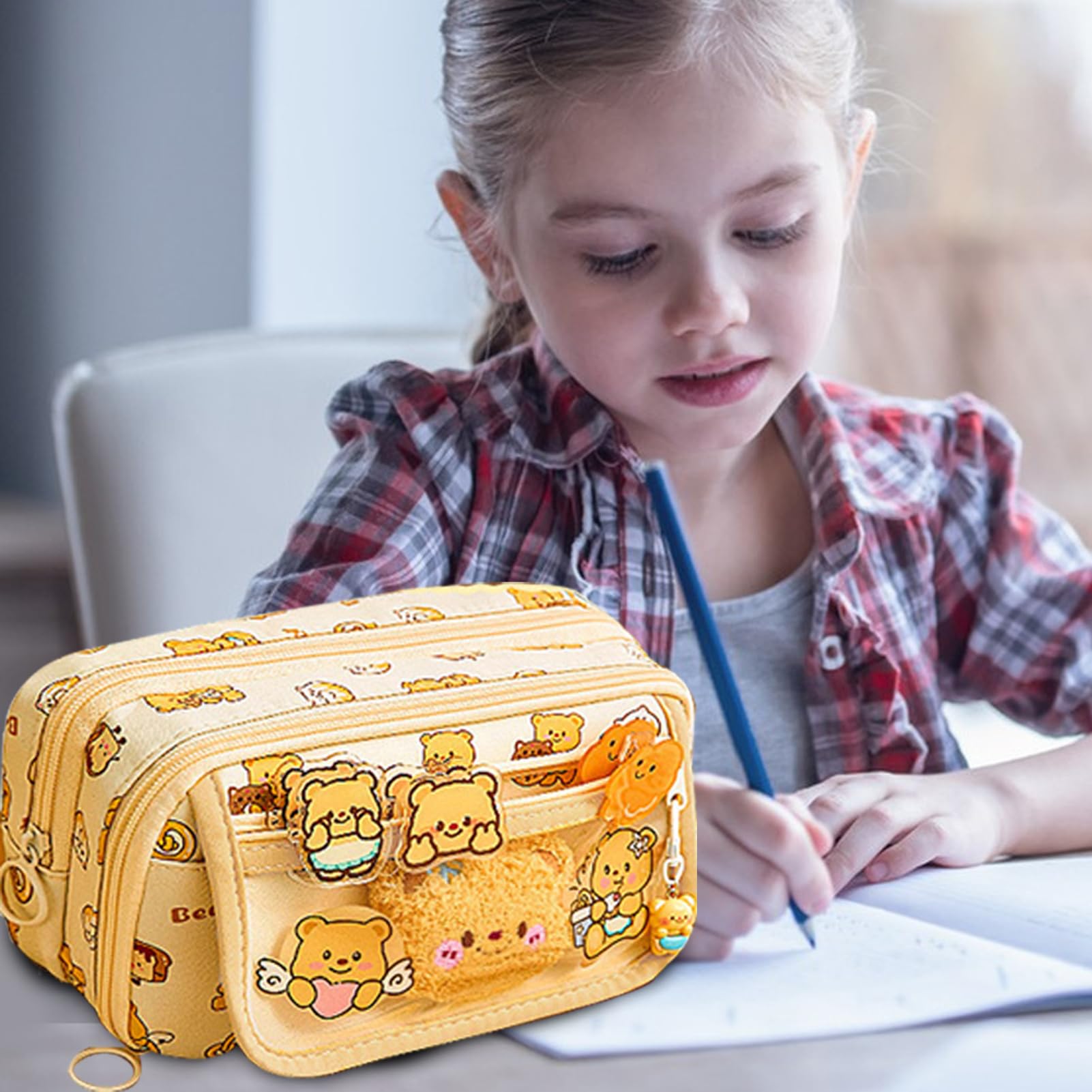Estuche Organizador De Papelería Con Gran Capacidad Y Ancha