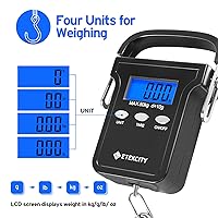 Vista 11 de Etekcity - Báscula digital de mano para equipaje Azul brillante