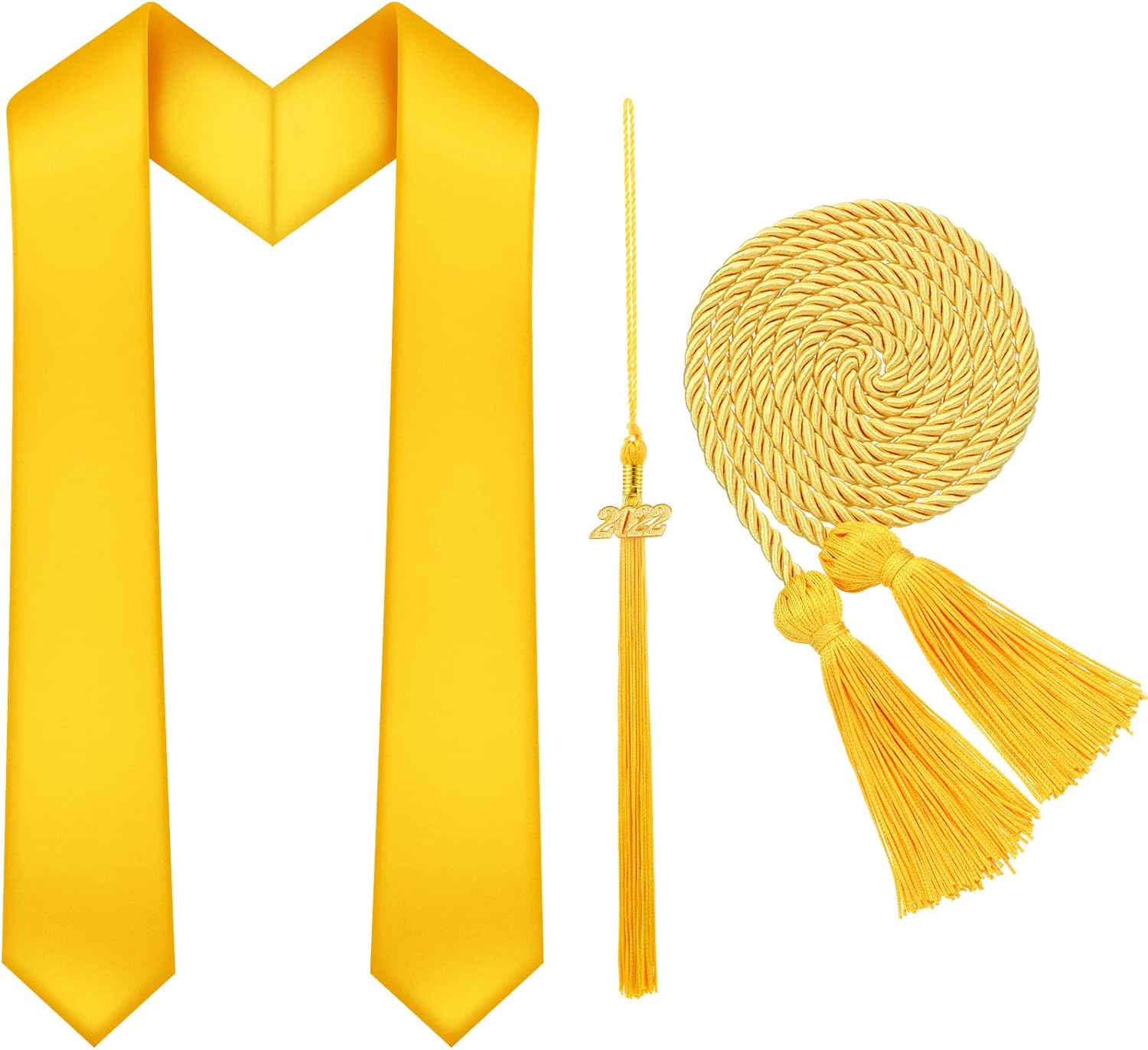 3 Piece Graduation Cords Set, 2022 Graduation Tassel Grad