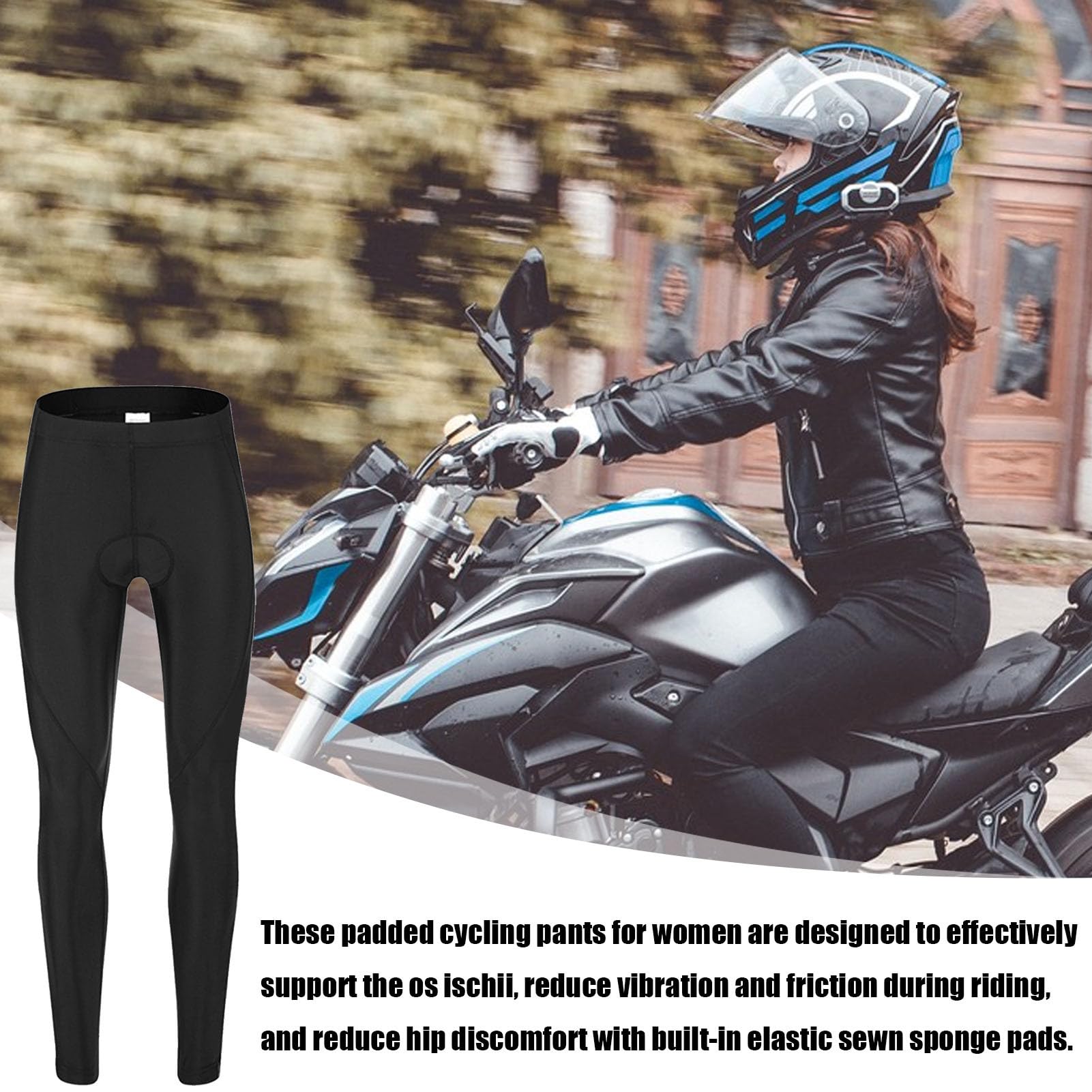 Pantalon De Velo Doux, Pantalon De Velo Rembourre Cyclisme Doux, Élastiques, Pantalon Thermique Doublé en Polaire À Séchage Rapide, Collants D'équitation pour Femmes, Vêtements D
