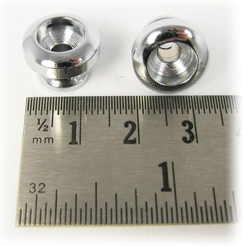 Miniatura 4 de 3pc. cromado Correa para guitarra Botones