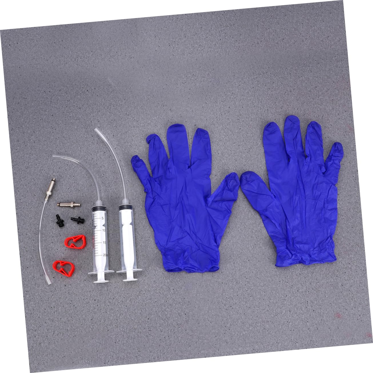 VANZACK 3 Pezzi Strumento di Riempimento Piatto Olio Freno Bici Blocchi E Palline Yoga Freno A Disco Strumento di Iniezione Olio Braccialetti di Gomma da Uomo Kit di Spurgo Freni Pale