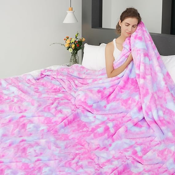 MUGD Lightweight Blanket Fleece Big Blanket Fuzzy Throw Blanket for Bed Queen Size
