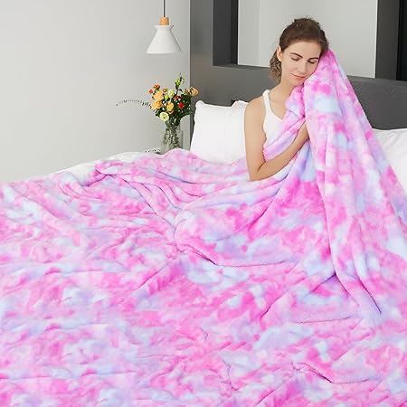 MUGD Lightweight Blanket Fleece Big Blanket Fuzzy Throw Blanket for Bed Queen Size