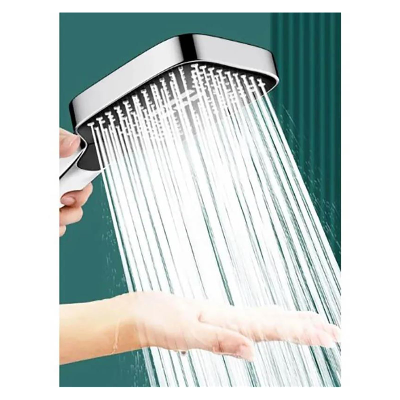 Soffione doccia regolabile, soffione a pioggia a 3 modalità, soffione doccia a portata elevata, miscelatore doccia ad alta pressione per risparmio idrico(Black)