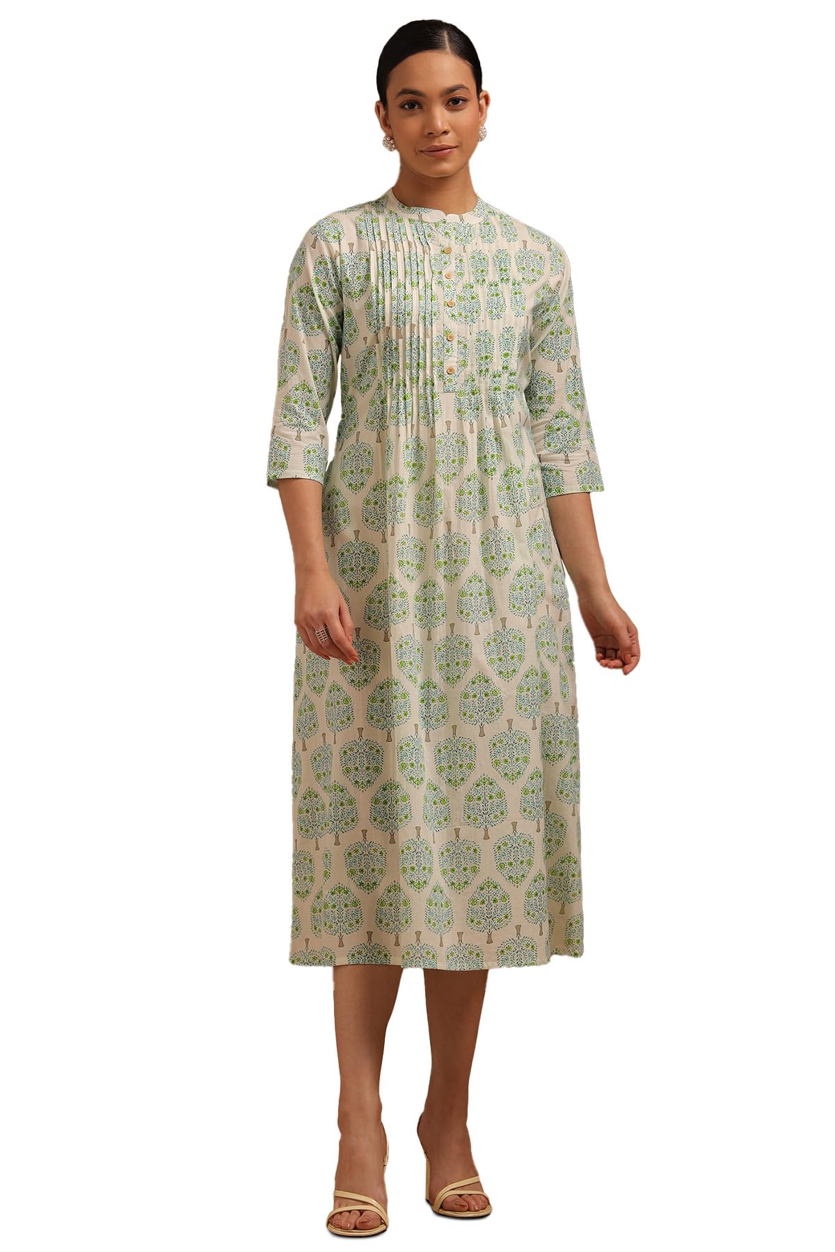 Womens Cotton Floral Print Dress-image-29