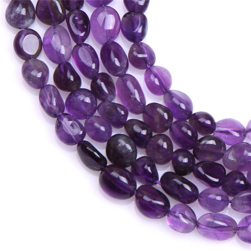 Sweet & Happy Girl's Store 5X6mm Freeform Potato Shape Gemstone Amethyst Beads Strand 15 Inch Jewellery Making Beads - Image 2