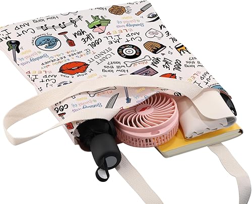 Miniatura 4 de CMNIM Music Band Gift Album Character Inspired Tote Bag Singers Merch Song Lyric Gift for Band Fans Music Retro Travel Bag