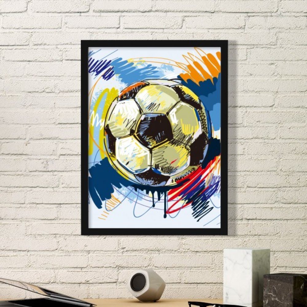 Peintures football cadre noir DIYthinker pour une déco de chambre d'ado
