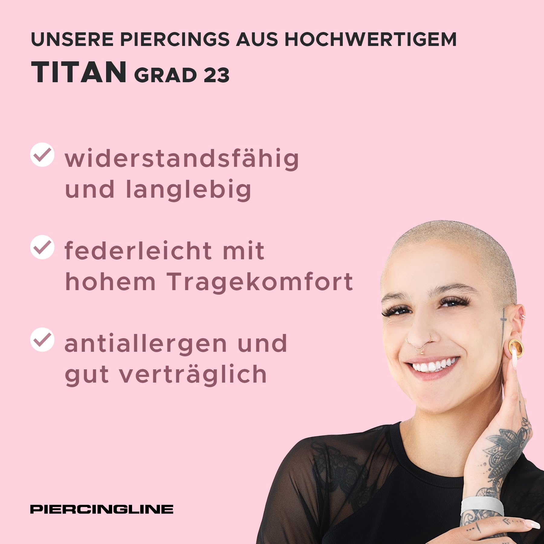 PIERCINGLINE Titan Segmentring Clicker EINGEFASSTE KRISTALLE + 3 KETTEN Piercing Ohr Helix Farb & Größenauswahl