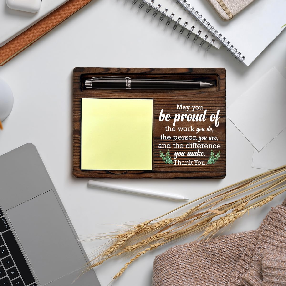 Thank You Gifts for Women Men, Appreciation Gifts for Coworkers Boss Teacher, May You Be Proud of the Work You Do Sticky Note Holder for Office Desk Decor — Amazon image 5