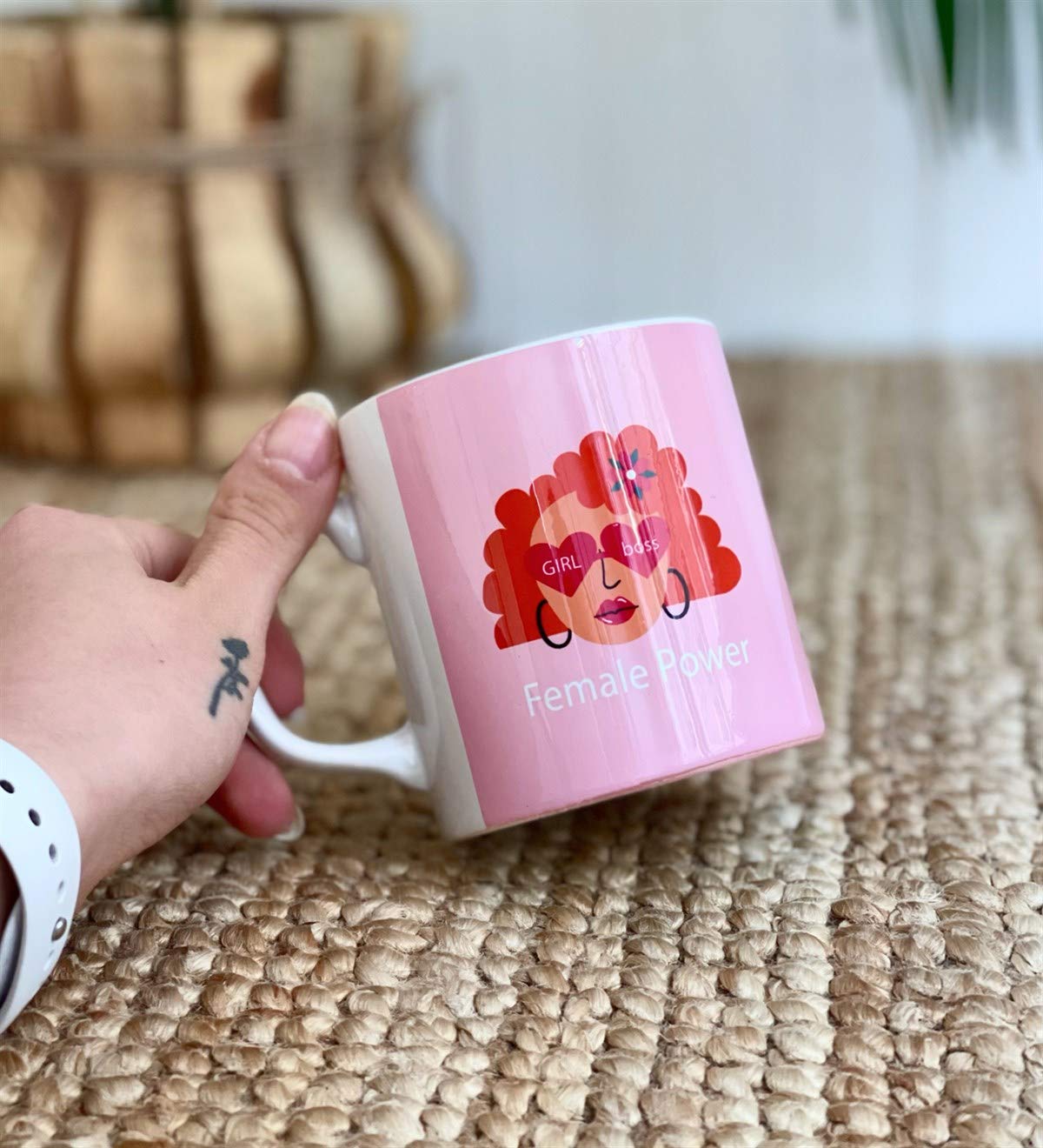 giftmoda Kadın Gücü Tasarımlı Kupa
