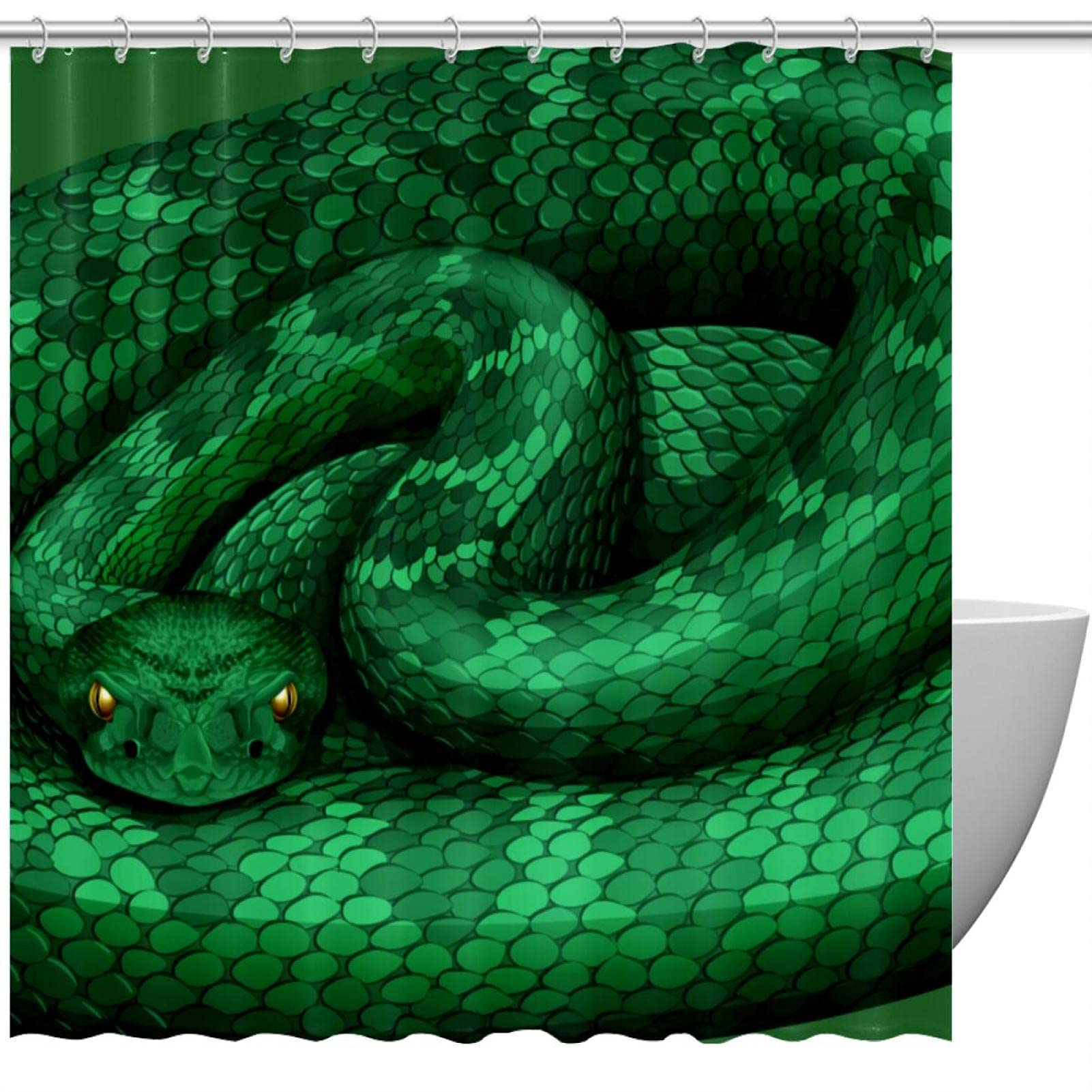 Rideau de douche anti-éclaboussures serpent à hochet pour éliminer l'eau sur le sol