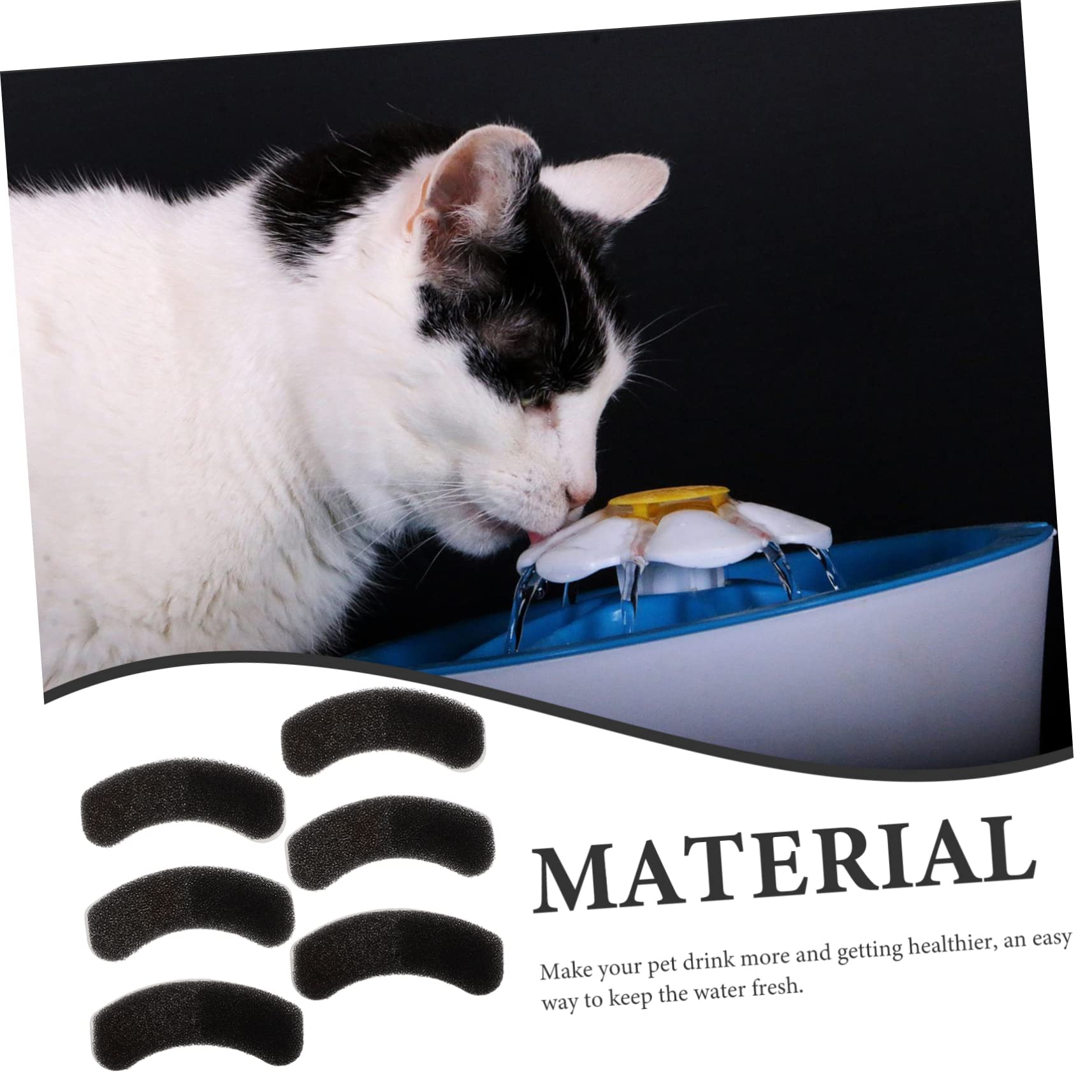 FOMIYES 30piezas Filtros De Agua para De Filtro De Esponja para Fuente De Agua De Gato Filtración Material De Premium