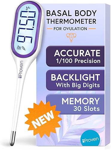 Miniatura 8 de iProven - Termómetro basal digital alta precisión de 1100  lectura rápida de 60 segundos recuperación de memoria termómetro BBT preciso para