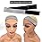 Atimiaza 2 Pcs Elastic Bands for Wig, Silver Lace Melting Edge Wrap to Lay Edges (Silver, Pack of 2)