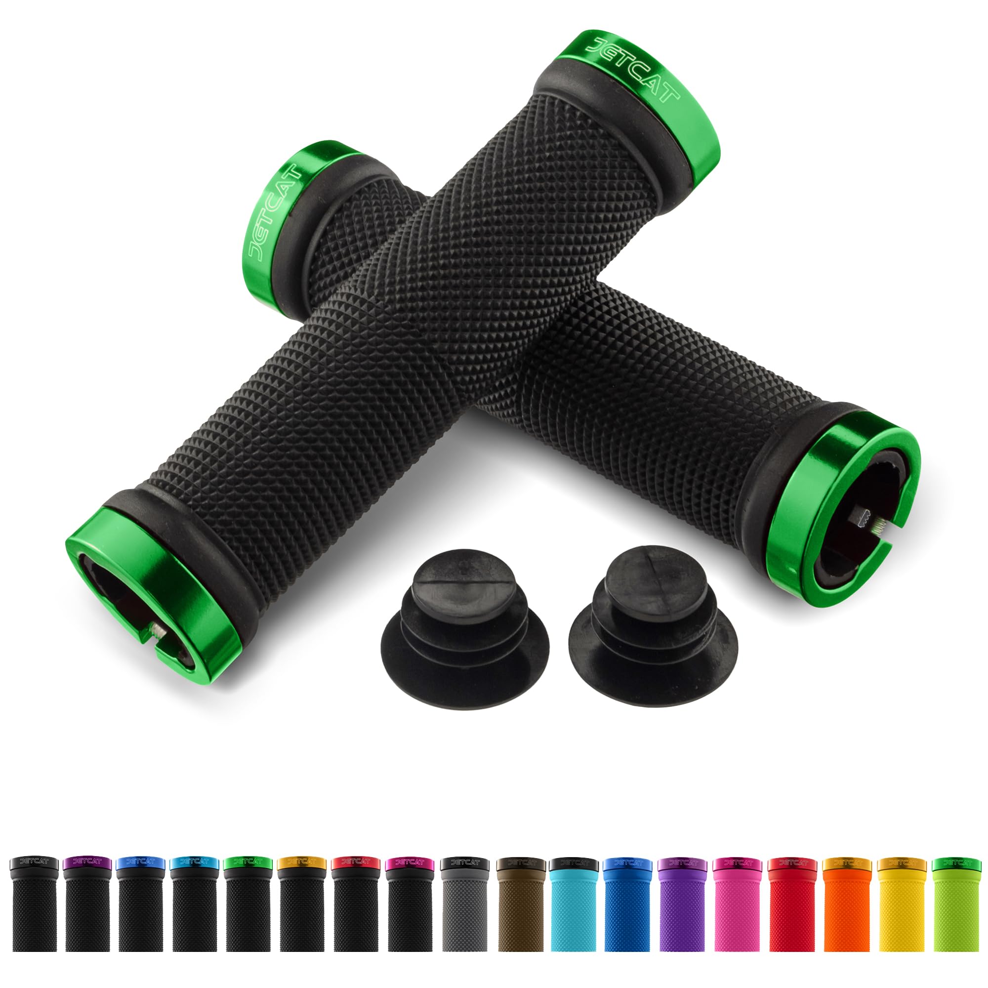 JETCAT Bike Grips, Bike Handlebar Grips, Mountain Bike Grips Handlebar, MTB Grips, Bicycle Grips BMX Grips, Bike Handle Hrips for ebike/Scooter/Adult, Bicycle Handlebar Grips, Handle Bar Grips