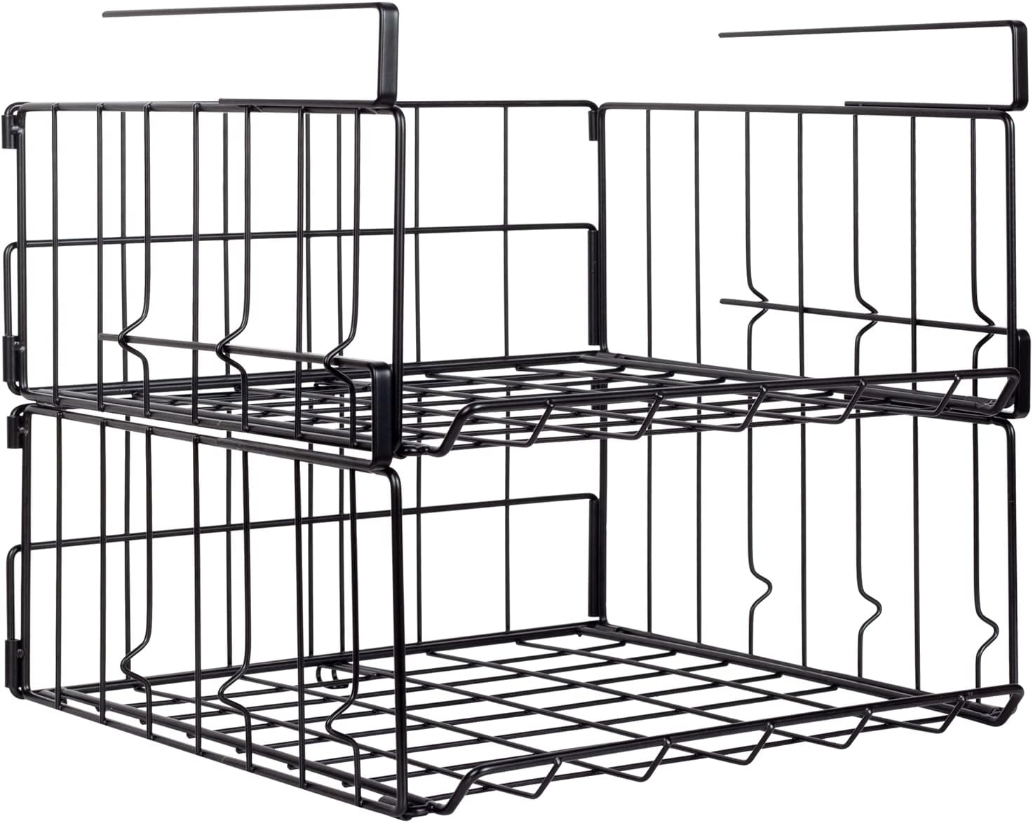 Resulzon 2Pack Steel Under Shelf Basket Organizer