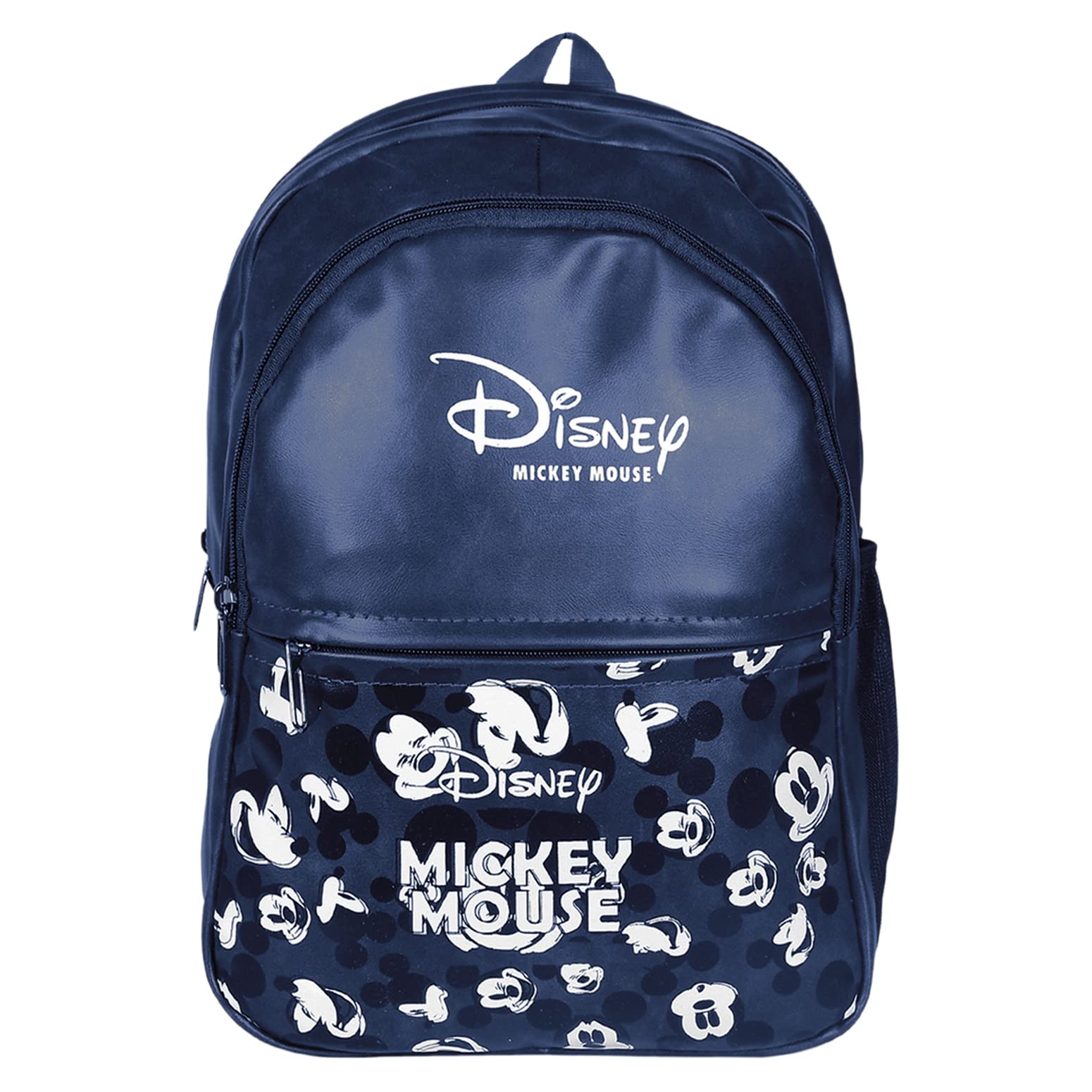 Kuber Industries Disney Mickey School Bag for Kids|Stylish Backpacks for Kids|Leather Waterproof Shoulder Straps Bag for College|Travel (Blue)-picture-34
