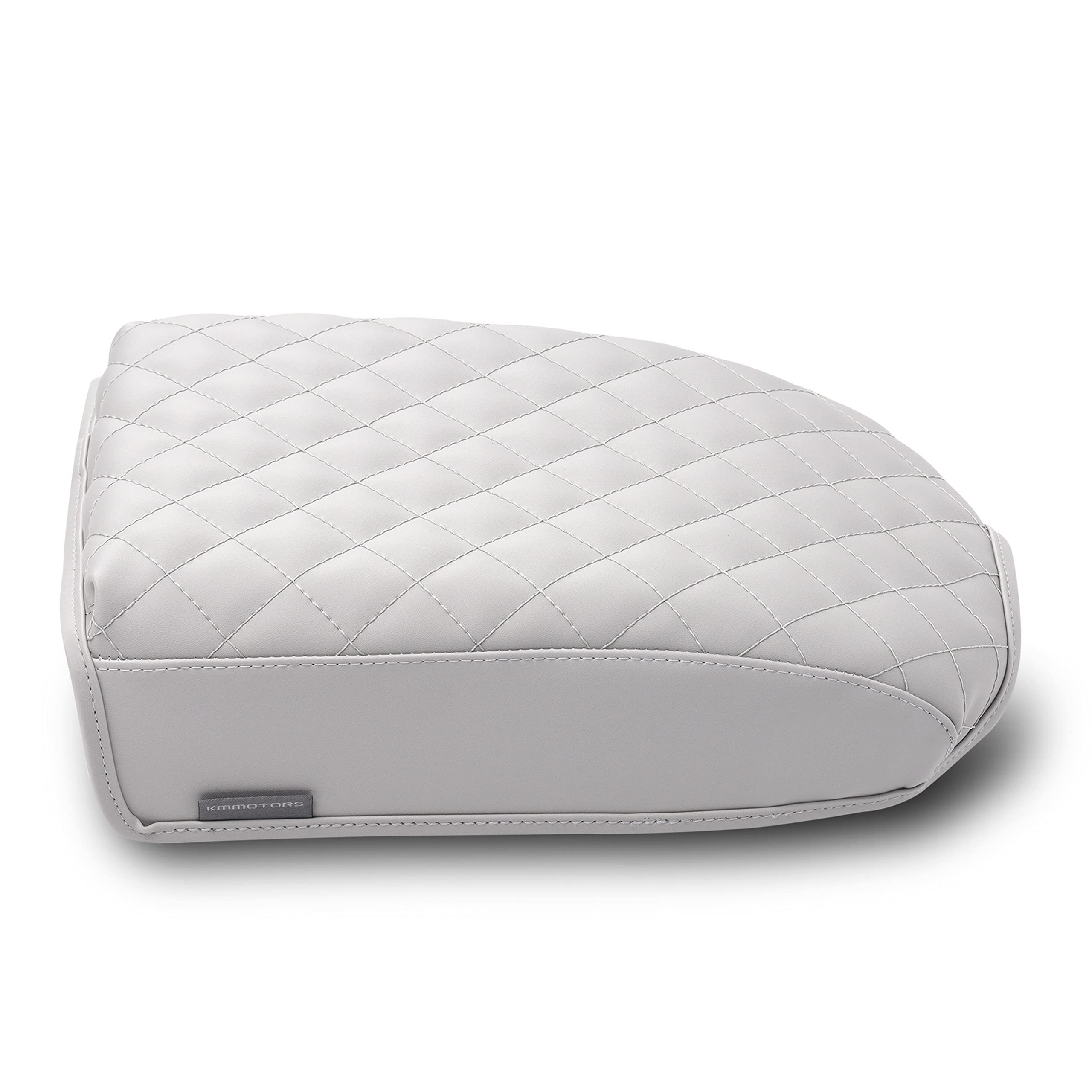 KMMOTORS Telluride (2020~2023) - Funda para reposabrazos de Consola, Cuero Vegano, Protector de Tapa de Consola, antiarañazos (Gris)
