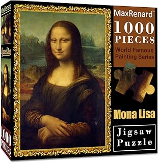 MaxRenard Game 1000 Pieces Jigsaw Puzzle Fine Art Collection Toy Leonardo Da Vinci Mona Lisa