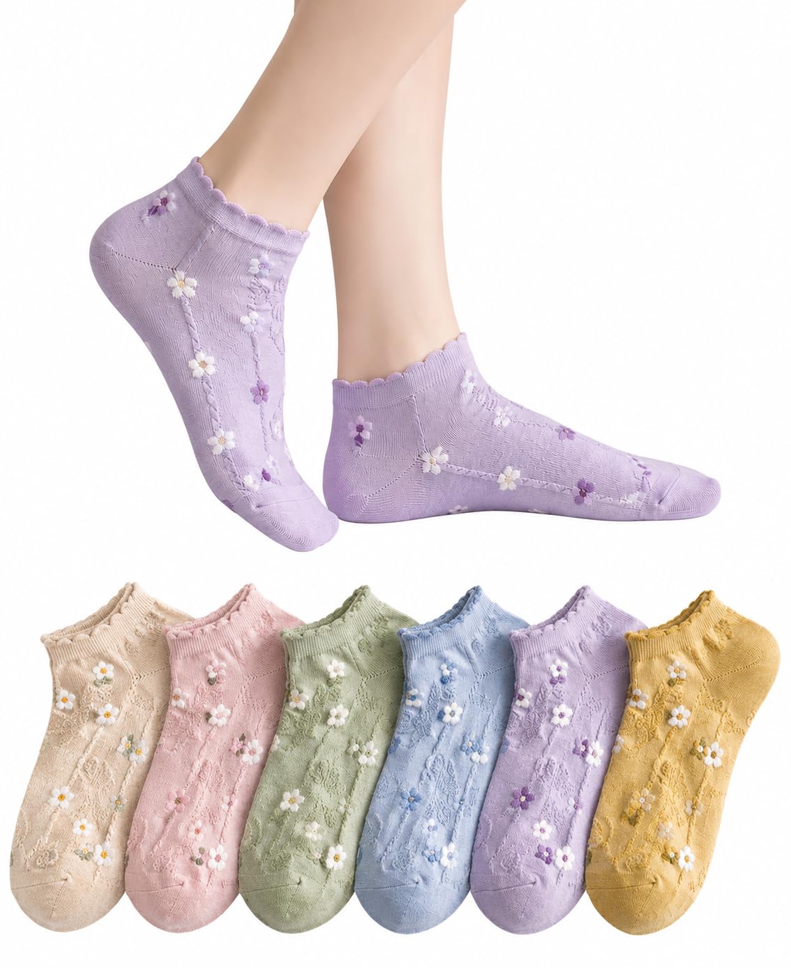 NICSY Socks for Women 5 Pairs socks Transparent Ultra Thin Lace Invisible Socks, Fishnet Socks, Summer Socks, Style Mesh Sheer socks