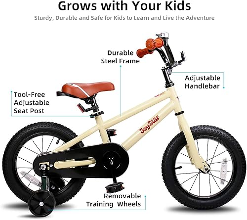 Miniatura 2 de JOYSTAR Bicicleta infantil para niños de 2 a 12 años, bicicletas para niños y niñas, 12 a 20 pulgadas, estilo BMX, con ruedas de entrenamiento,