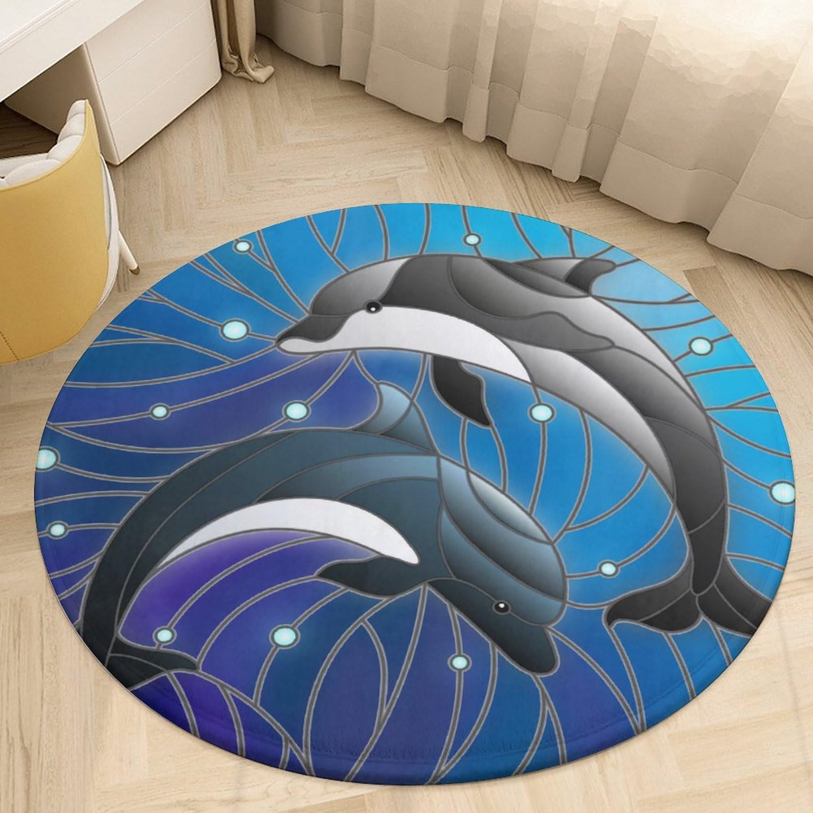 NAWFIVE Round Area Rugs 3Ft Pentagram Blood Red Circle Play Room Mat Non-Slip Magic Floor Mats Soft Absorbent Carpet Decor for Living Room Bedroom Kitchen: Style-3 90*90cm