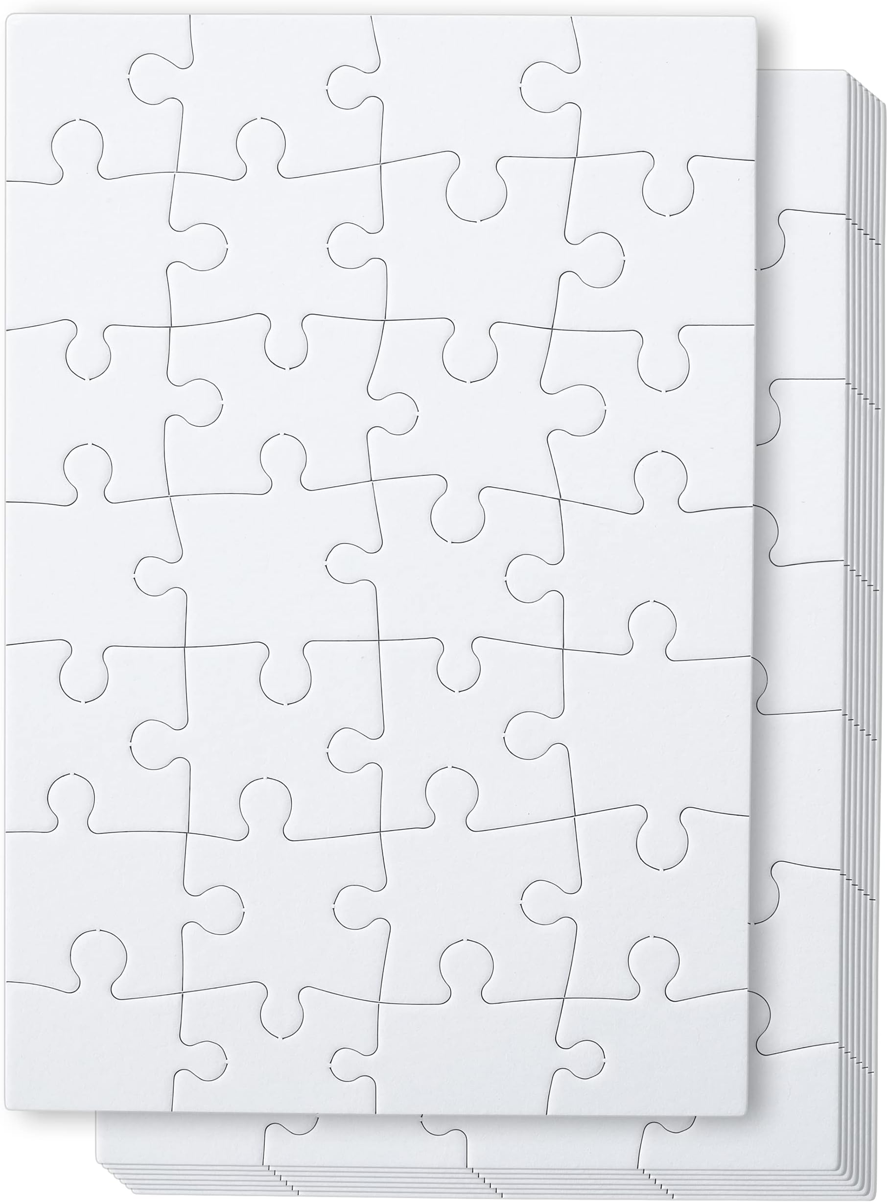 Mr. Pen Blank Puzzle - 8 Pack, 28 Pieces/Pack, 5.5 x 8.1 Inches, White, Blank Puzzles to Draw On
