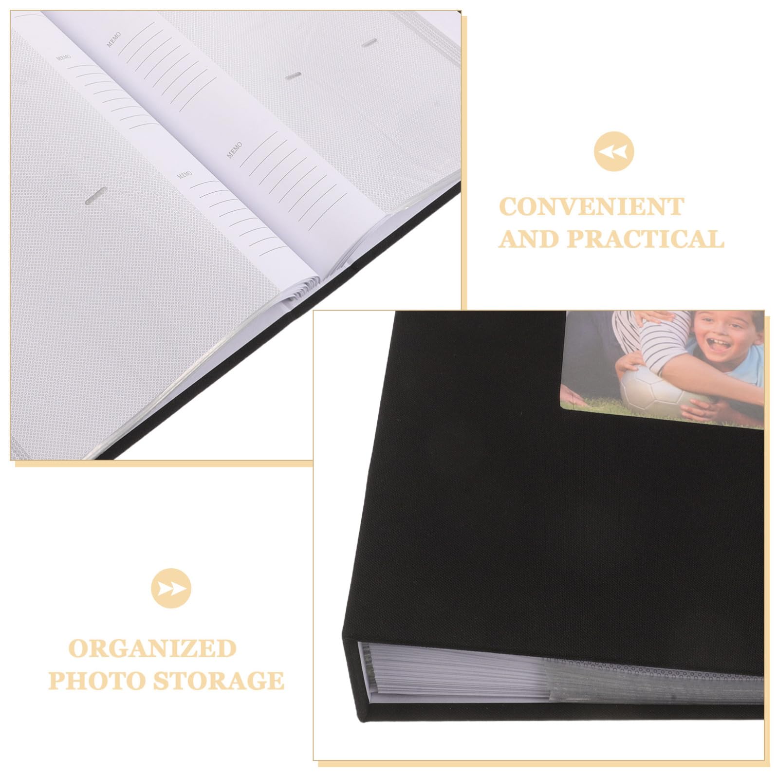 Operitacx Album fotografico 4x6: 300 foto, copertina in lino, con spazi per appunti - Grande album di famiglia per matrimoni, anniversari e conservazione domestica.