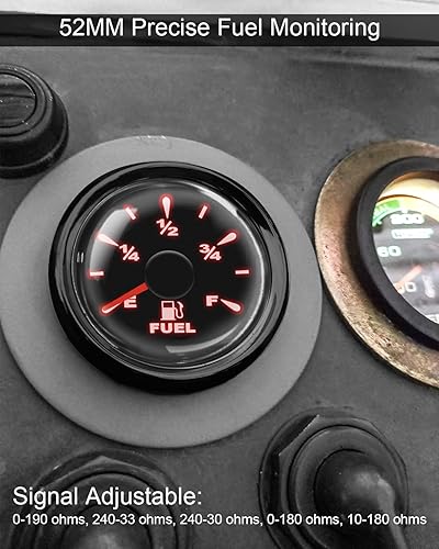 Miniatura 9 de Medidor de nivel de combustible de barco blanco 73-10 ohmios (vacío completo) para automóvil marino, RV, yate, motocicleta, automóvil, 2.047 in,