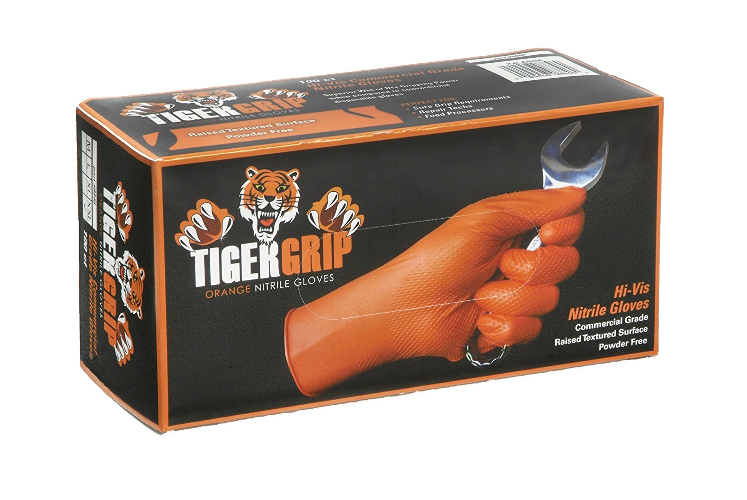 EPPCO Kunzer Tiger Grip M 100 gants jetables en nitrile Taille (gants) : M EN 374, EN 455