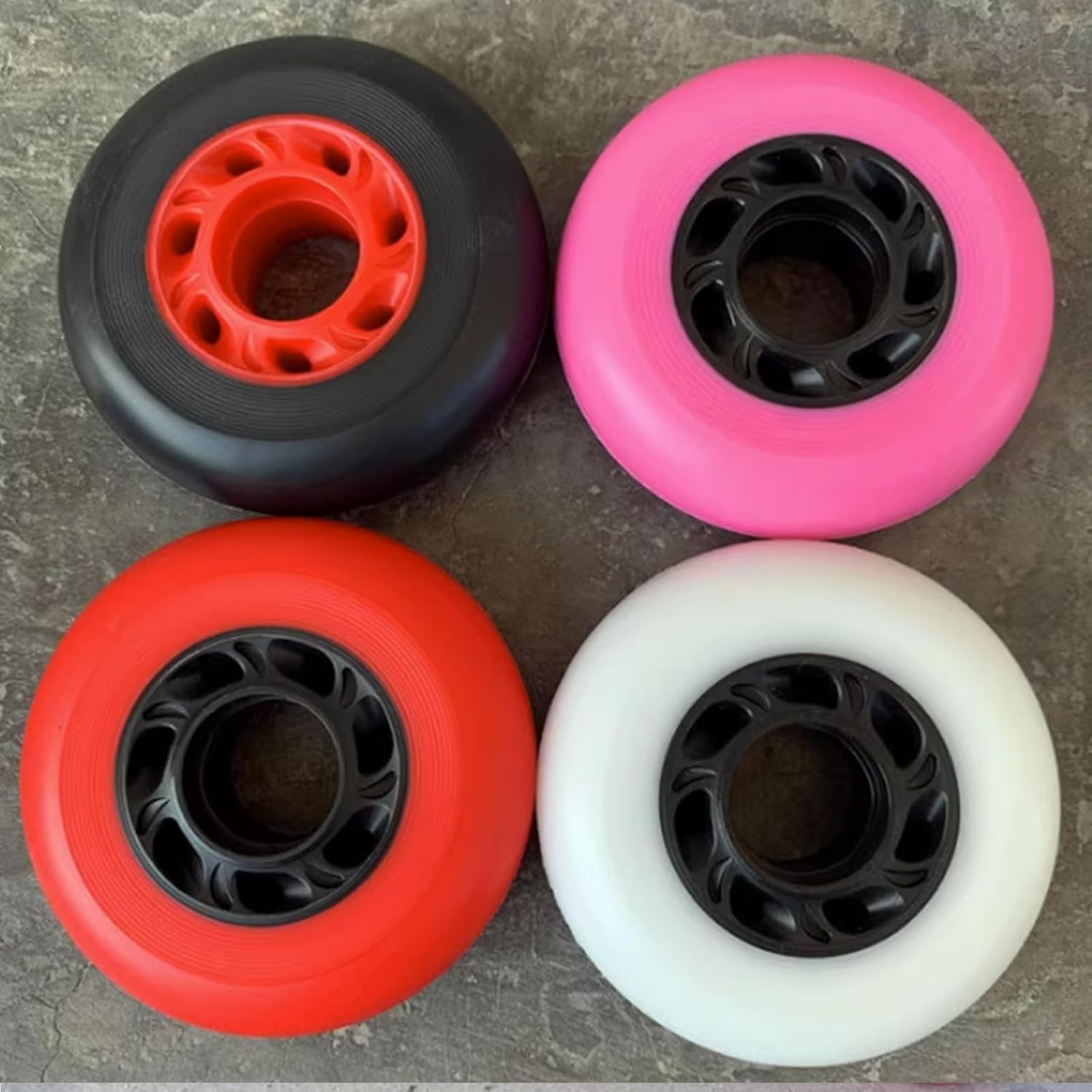 Inline Skate Replacement Wheels Outdoor & Indoor 92A Inline Skate Wheels 72MM76MM80MM (4/8-Pack),Package 1,72mm