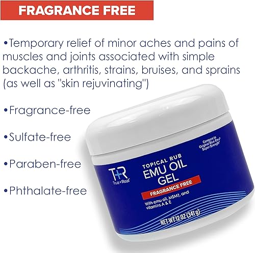 Miniatura 4 de True+Real Gel de aceite de emú, 12 oz