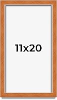 Vista 55 de Marco marrón de 18 x 24 pulgadas, marco de madera maciza de nuez de miel, ancho de moldeo de 0.875 pulgadas, profundidad de rabo de 0.875 pulgadas
