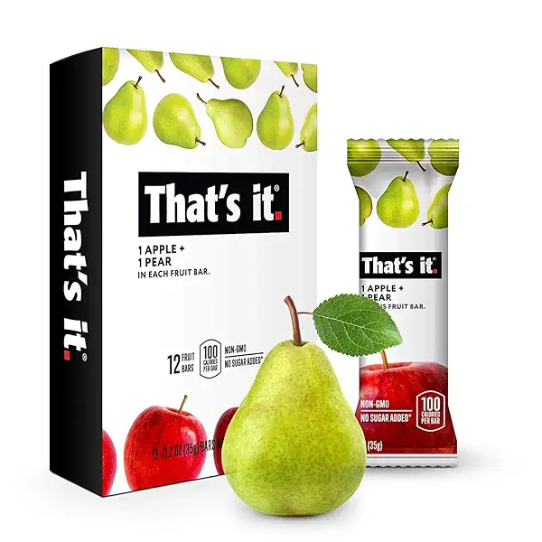 Thats It Apple and Pear Fruit Bar, 1.2 Ounce (Pack of 12) 1