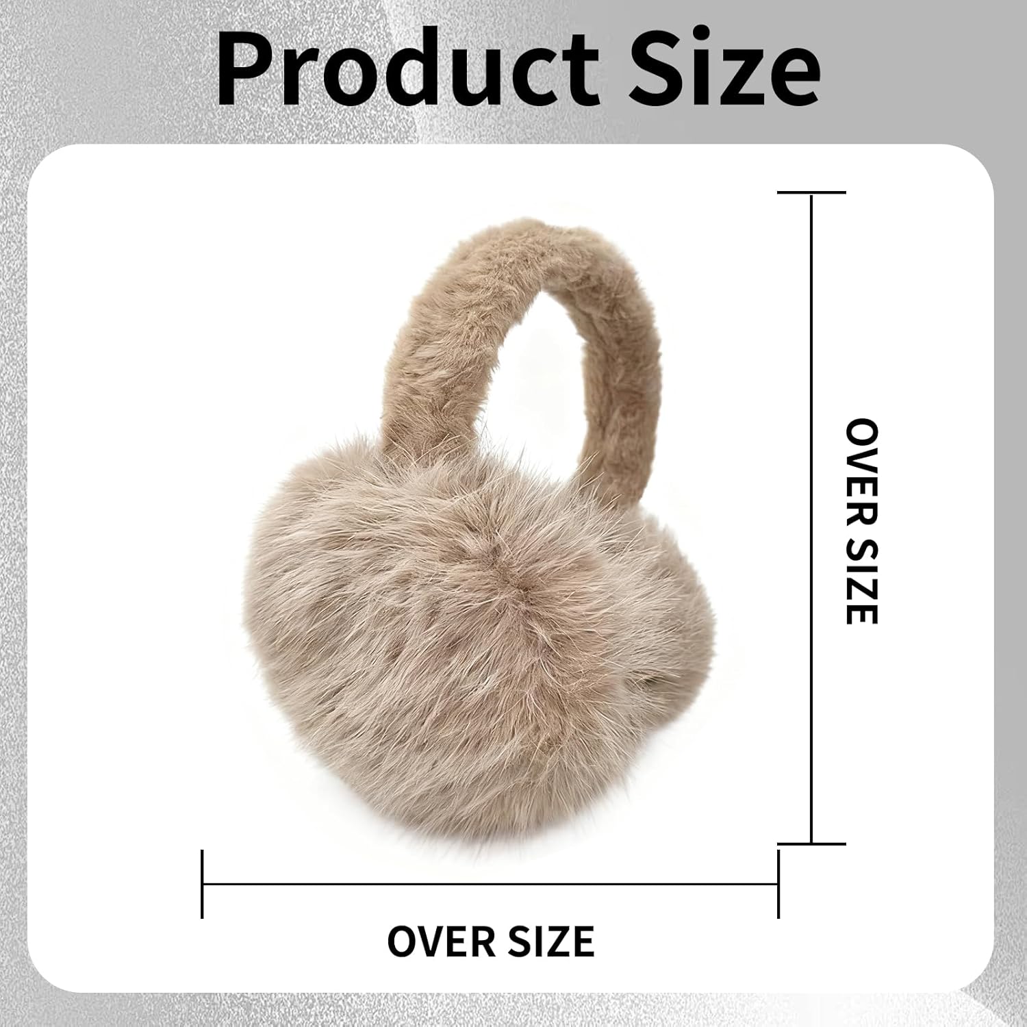 Ear Muffs for Women Mens, Winter Faux Fur Earmuffs, Fluffy Cute Earmuffs, Foldable Ear Warmers for Mens Cold Outdoor - Image 2