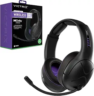 【Xbox公式ライセンス商品】PDP Victrix Gambit Xboxゲーミングヘッドセット ワイヤレス 有線 ブラック マイク付き【国内正規品】