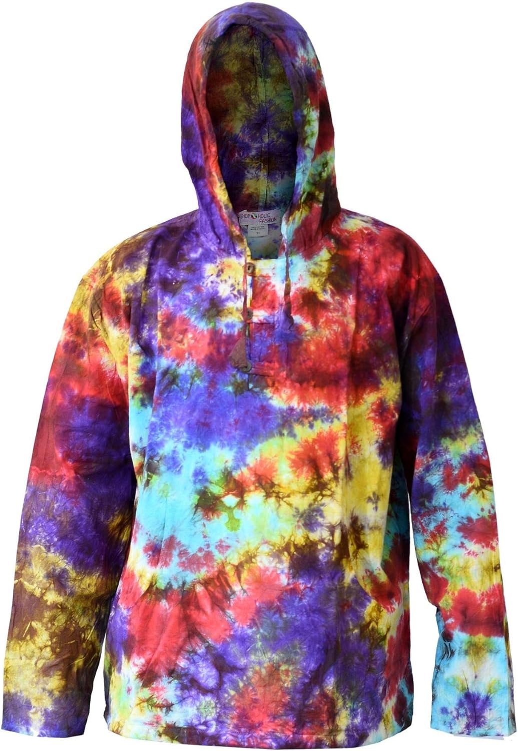 Ezhippie Mens Tie Dye Hoodie Shirt - Image 3