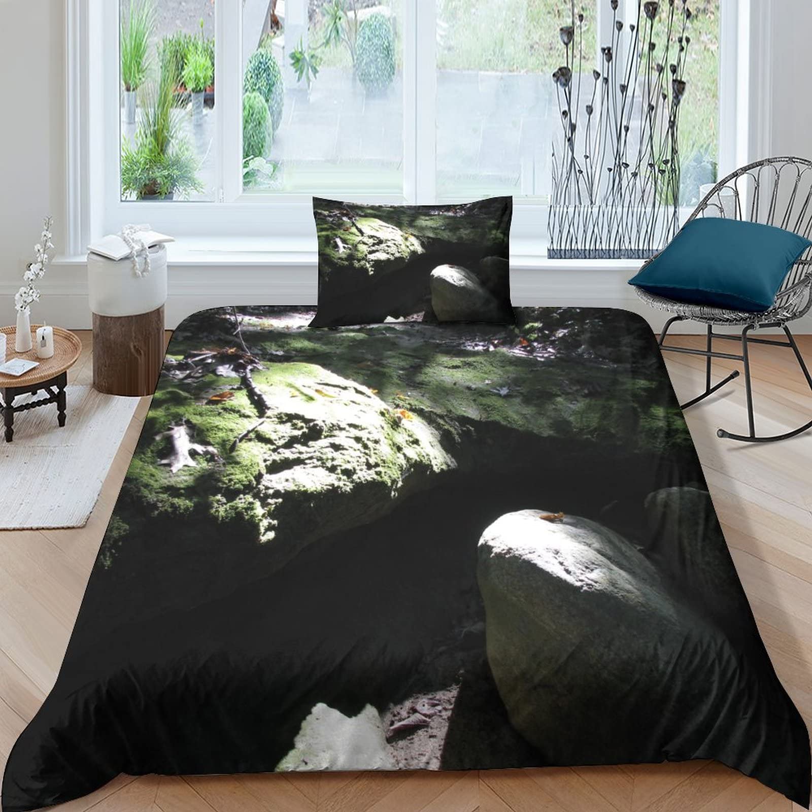 Parure de lit paysage naturel 3D pour chambre d'ado avec housse 135x200
